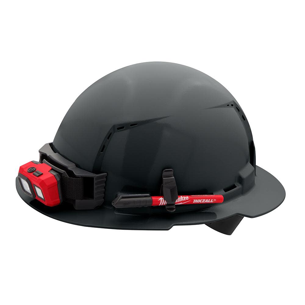 Milwaukee Gray Full Brim Vented Hard Hat with 4pt Ratcheting Suspension Type 1 Class C - Ascmtools