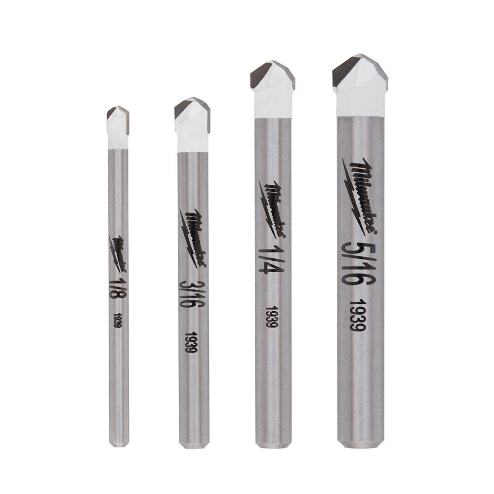 Milwaukee 4 pc Tile and Natural Stone Bit Set - Ascmtools