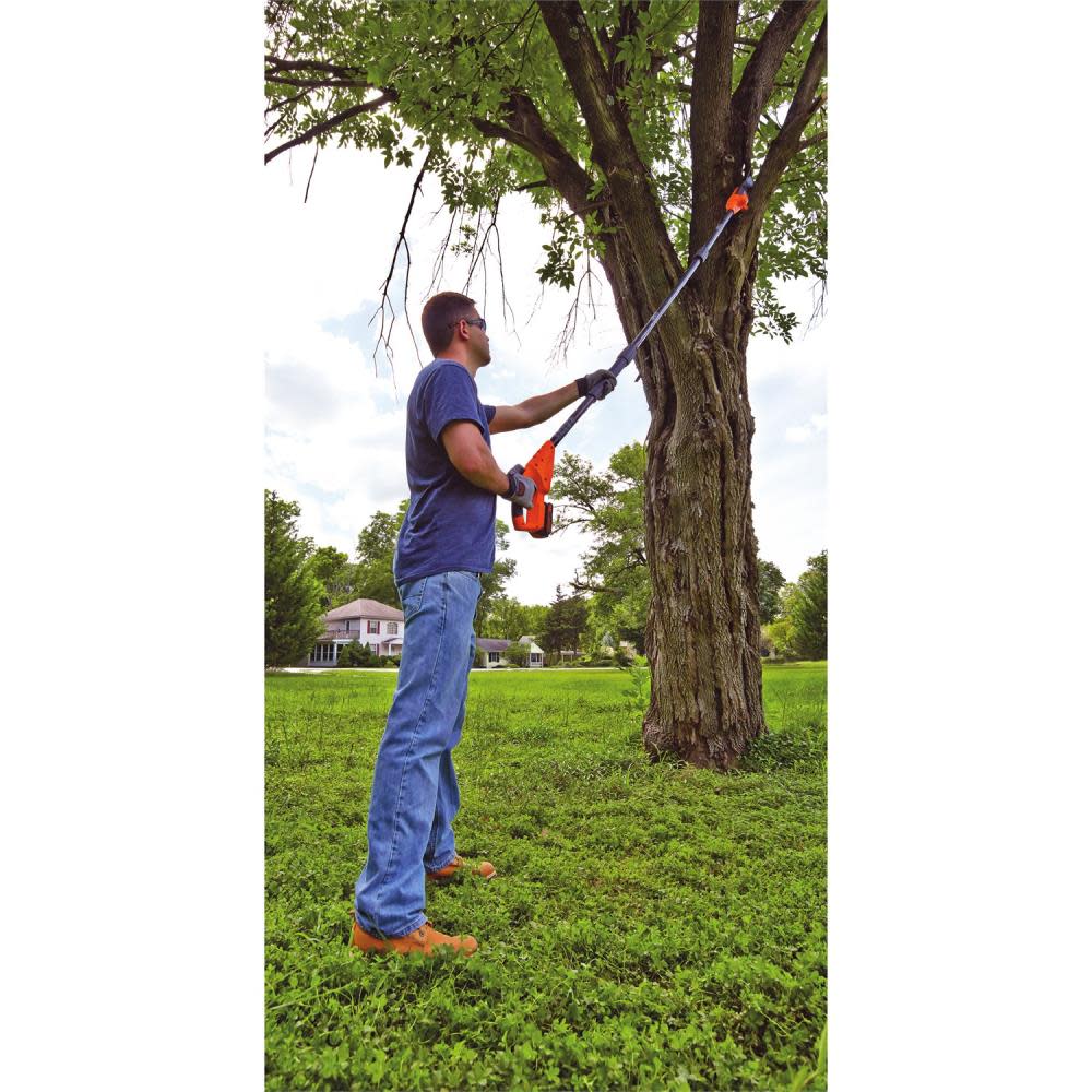 Black and Decker 20-volt Lithium Ion (Li-ion) 8-in Cordless Electric Pole Saw - Ascmtools
