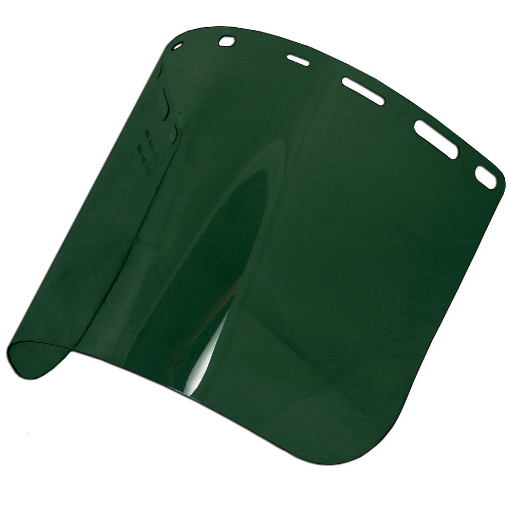 ERB 8168 Green Polycarbonate IR Shade 5 Face Shield 20/Case - Ascmtools