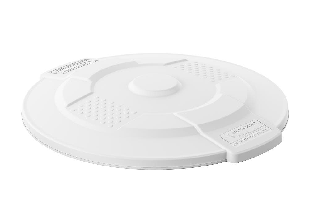 Suncast Plastic Utility Trash Lid – 32 Gallon White - Ascmtools