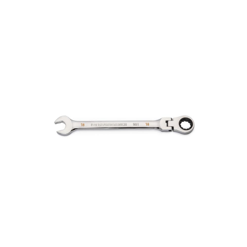 GEARWRENCH 18mm 90T 12 Point Flex Head Ratcheting Combination Wrench - Ascmtools