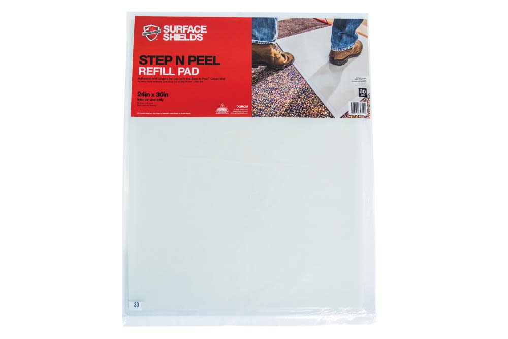 Surface Shield Step n Peel Clean Mat Refill 24 In. x 30 In. 4 pack 30 Sheets Per Pack - Ascmtools