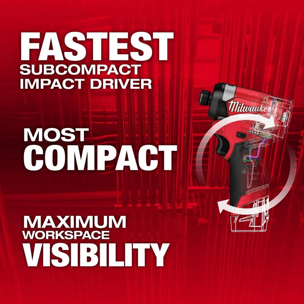 Milwaukee M12 FUEL 1/4″ Hex Impact Driver - Ascmtools