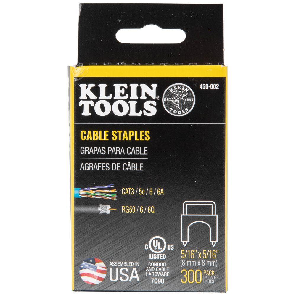 Klein Tools 5/16″ x 5/16″ Insulated Staples – 300 Pack - Ascmtools