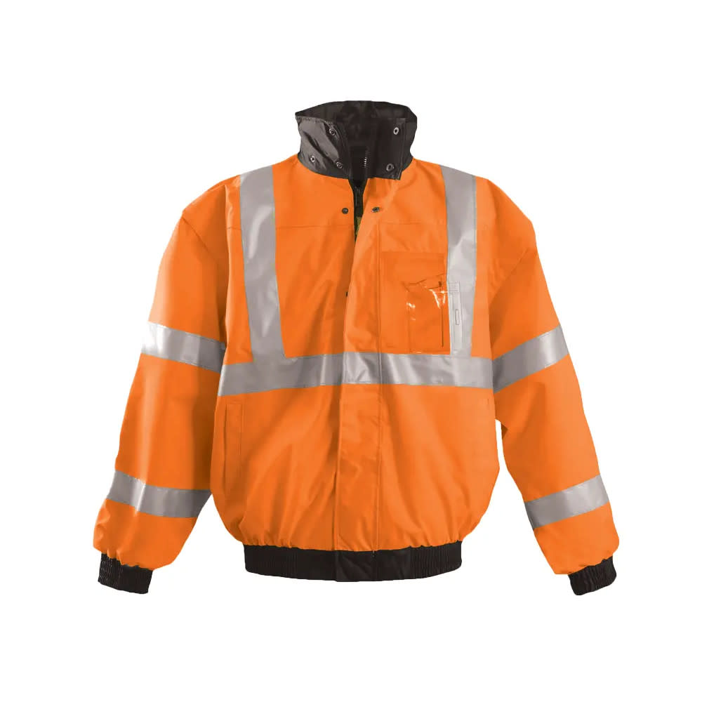 Occunomix Hi-Vis Orange Premium Four-Way Original Bomber Jacket 5X - Ascmtools