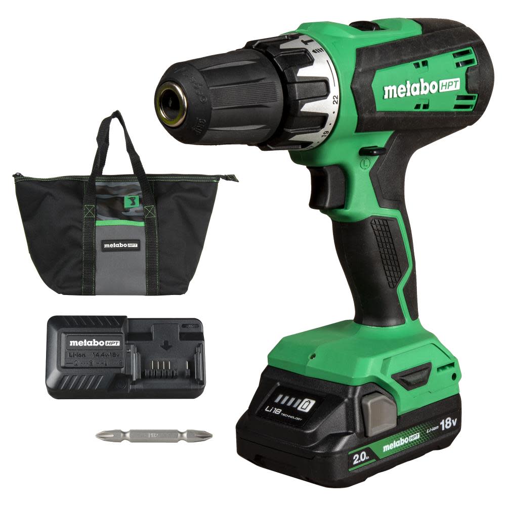 Metabo HPT 18V Drill Driver Cordless Brushed Kit - Ascmtools