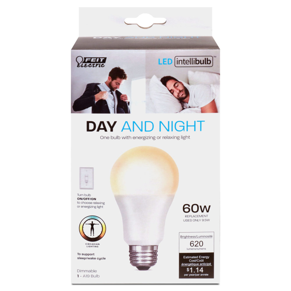Feit Electric A19 Day & Night Circadian Rhythm Dimmable LED Bulb - Ascmtools