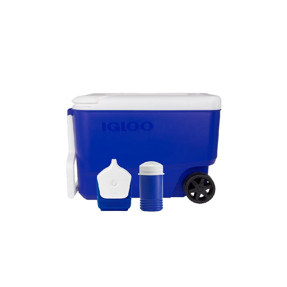 Igloo Blue Wheelie Cooler 38qt with Playmate Mini & 1Qt Legend Set - Ascmtools