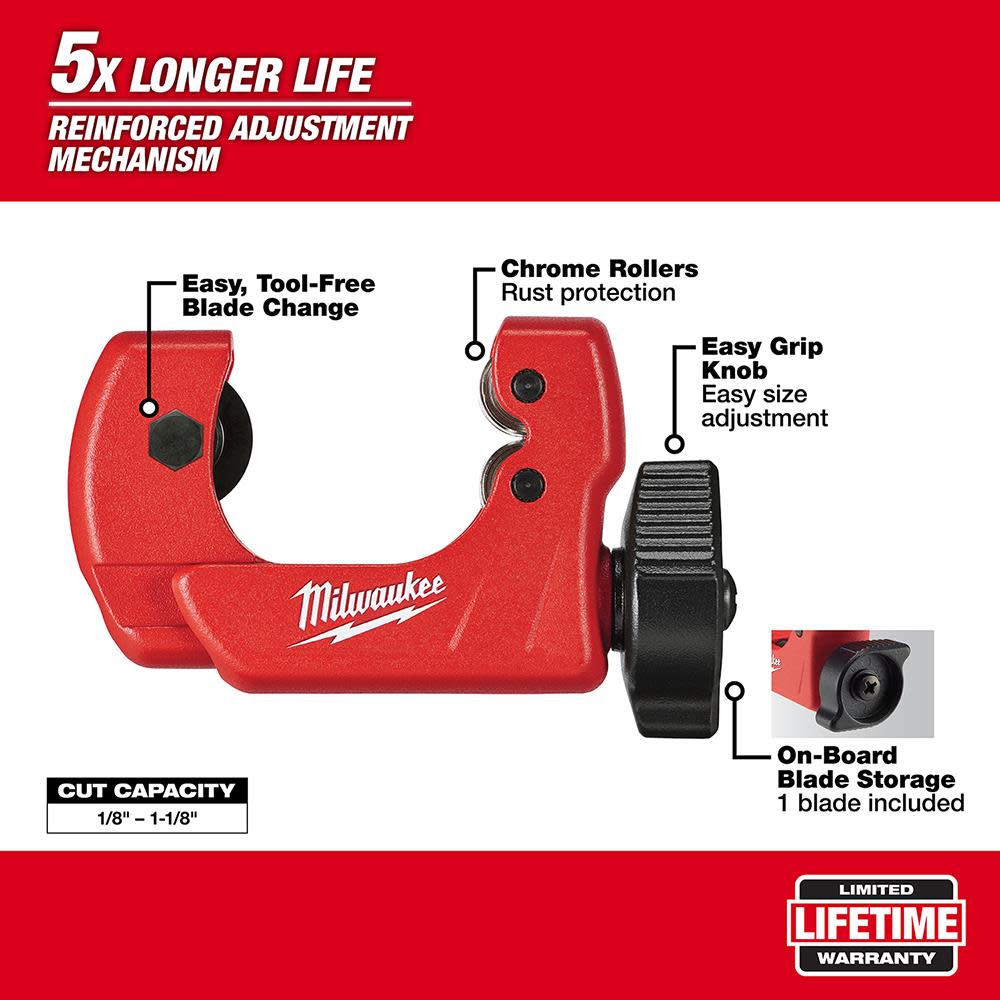 Milwaukee 1 In. Mini Copper Tubing Cutter - Ascmtools