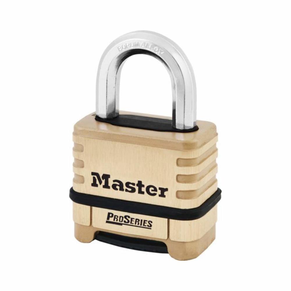 Master Lock 2-1/4 In. Wide ProSeries Brass Resettable Combination Padlock - Ascmtools