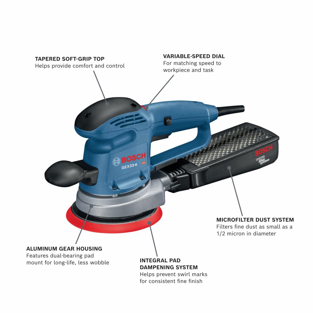 Bosch Sander/Polisher Multi Hole Random Orbit 6″ - Ascmtools