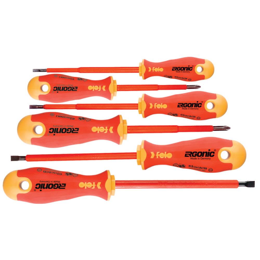 Felo 6pc Ergonomic Screwdriver Set - Ascmtools