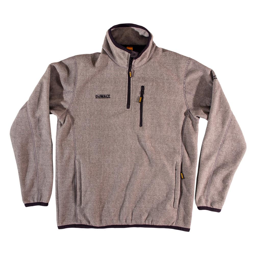 DEWALT Medium Gray Polyester 1/4 Zip Fleece Pullover - Ascmtools