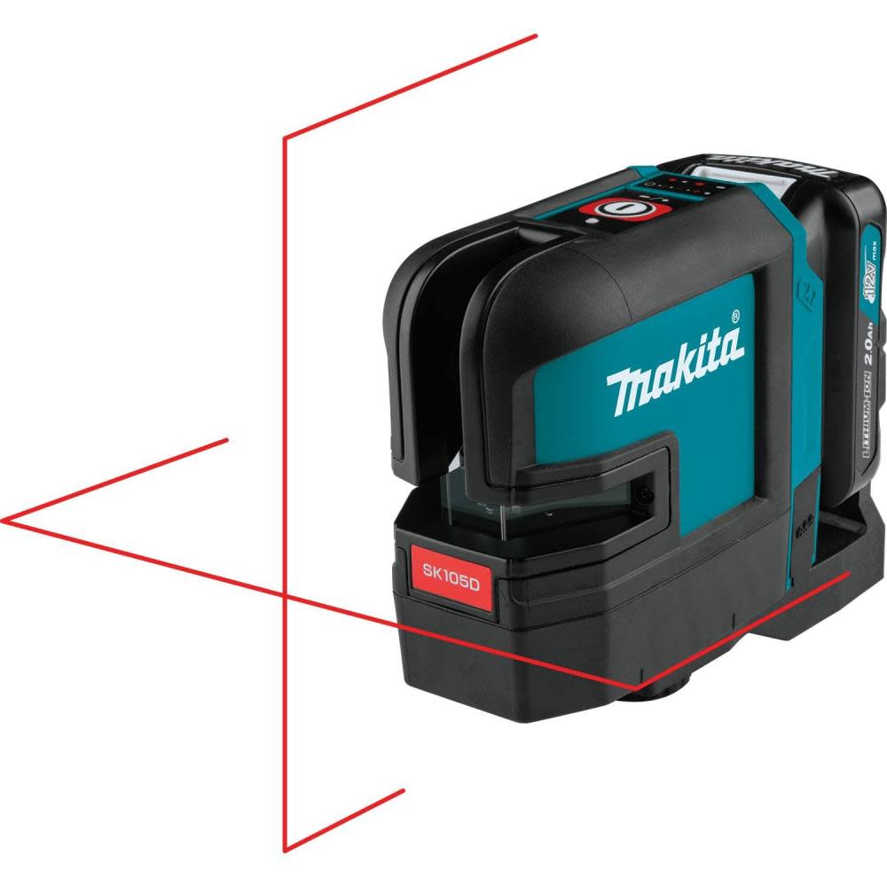 Makita 12V Max CXT Self Leveling Cross Line Red Beam Laser Kit - Ascmtools