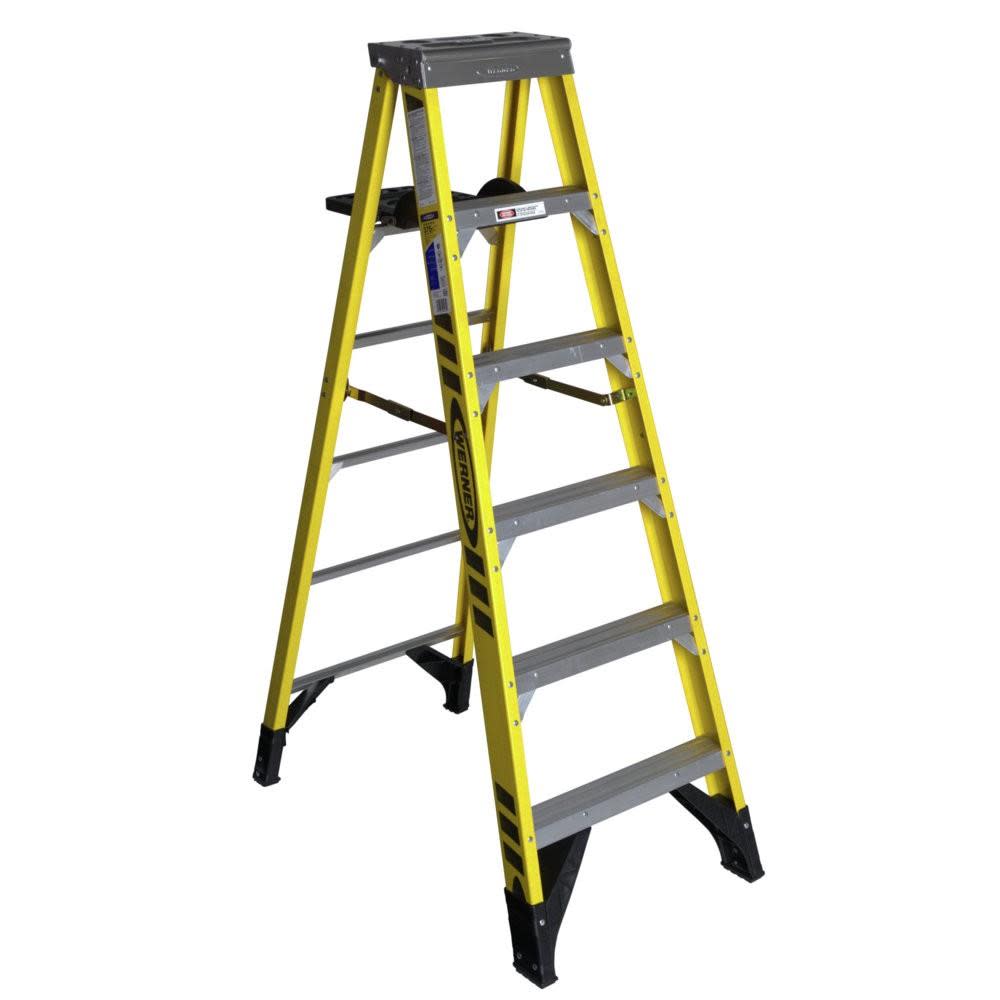 Werner 6 Ft. Type IAA Fiberglass Step Ladder - Ascmtools