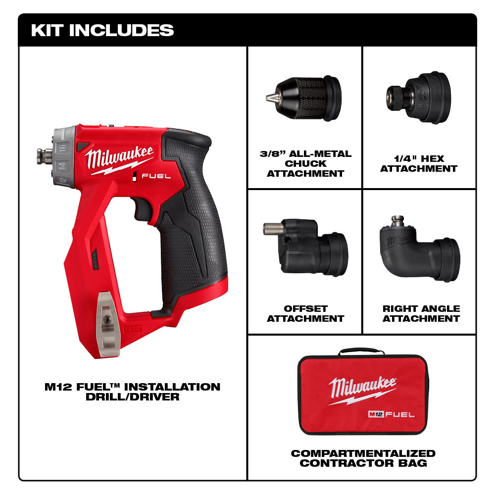 Milwaukee M12 FUEL Installation Drill/Driver (Tool-Only) - Ascmtools