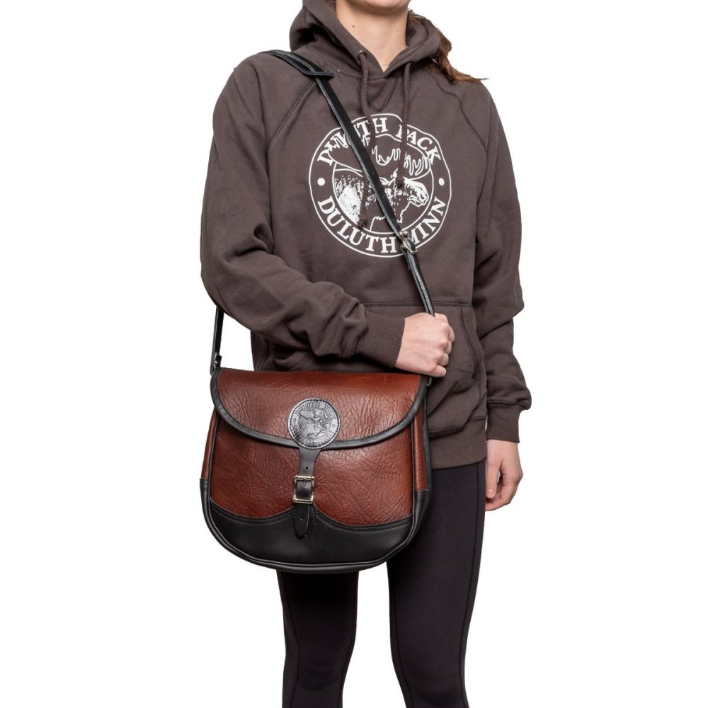 Duluth Pack 3 Liter Capacity Black Medium Bison Leather Shell Purse - Ascmtools