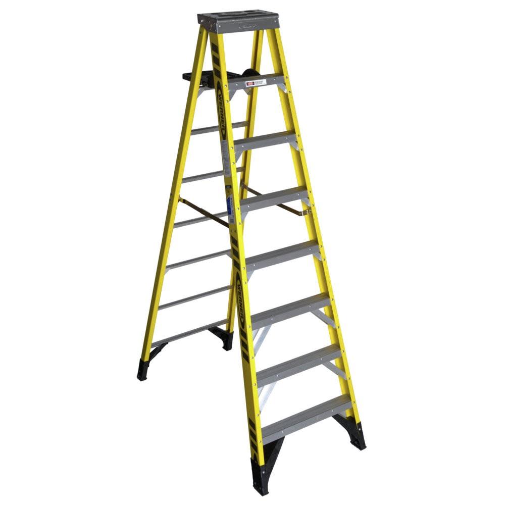Werner 8 Ft. Type IAA Fiberglass Step Ladder - Ascmtools