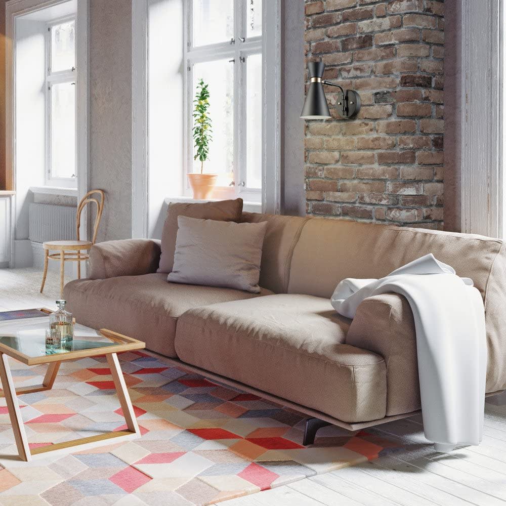 Globe Electric Belmont Wall Sconce Satin Black Hourglass 1 Light - Ascmtools