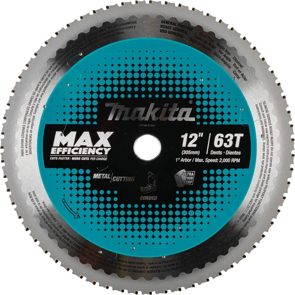 Makita 12″ 63T Saw Blade Metal/General Purpose - Ascmtools