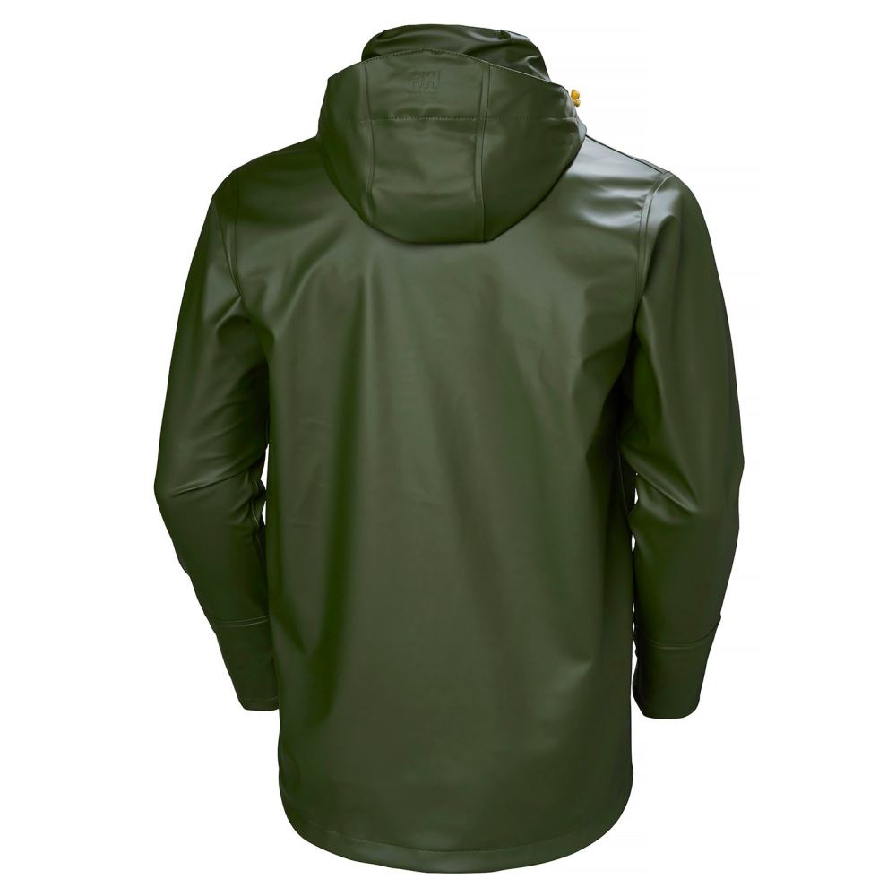 Helly Hansen PU Gale Waterproof Rain Jacket Army Green Small - Ascmtools