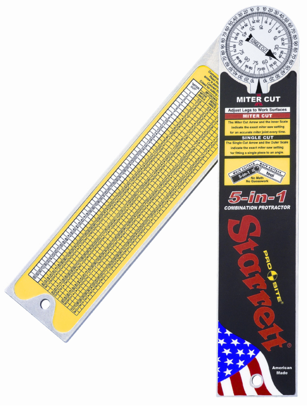 Starrett 5-in-1 Combination Protractor - Ascmtools