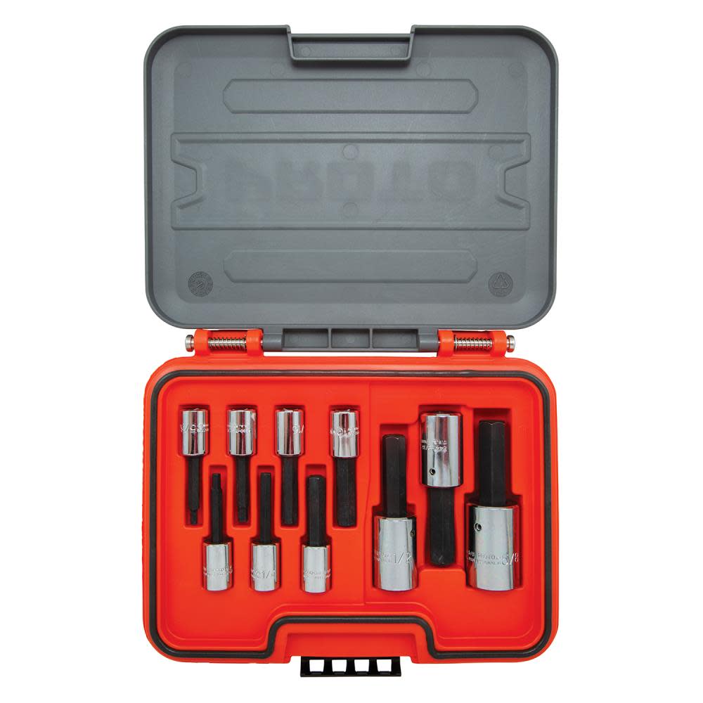Proto Socket Set 3/8 & 1/2 DR 10pc SAE HEX - Ascmtools