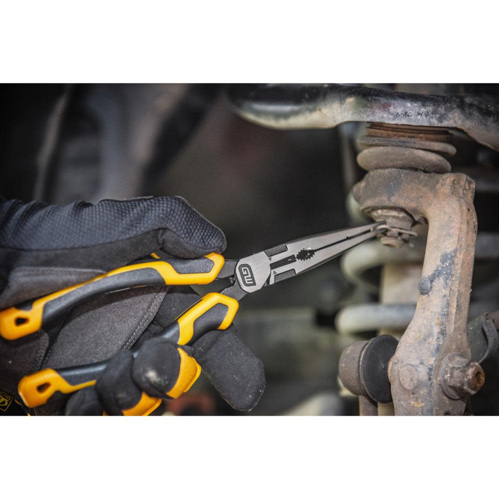 GEARWRENCH Pitbull Long Nose Pliers 6″ Dual Material - Ascmtools