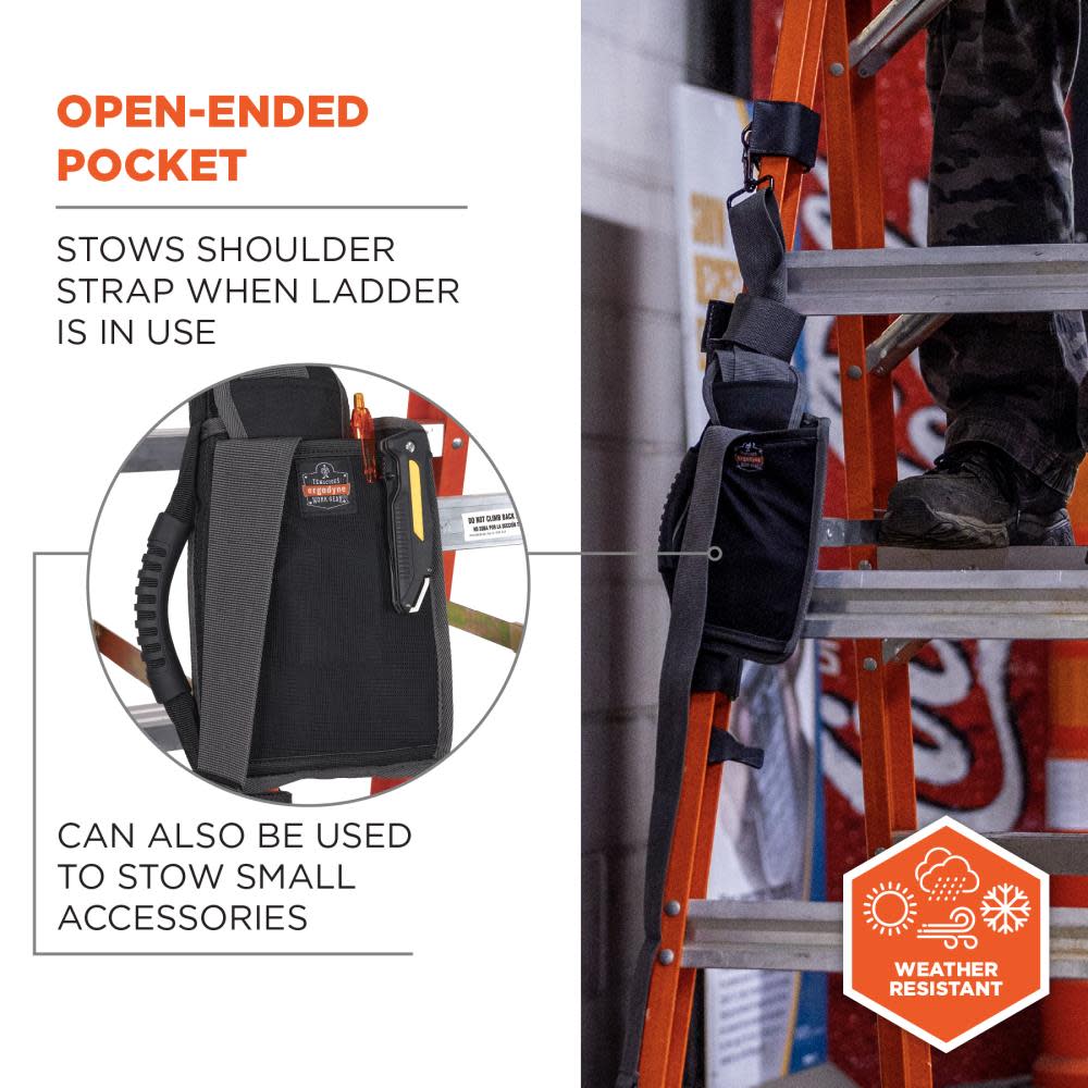 Ergodyne Arsenal 5300 Ladder Shoulder Lifting Strap & Carrying Handle Black - Ascmtools