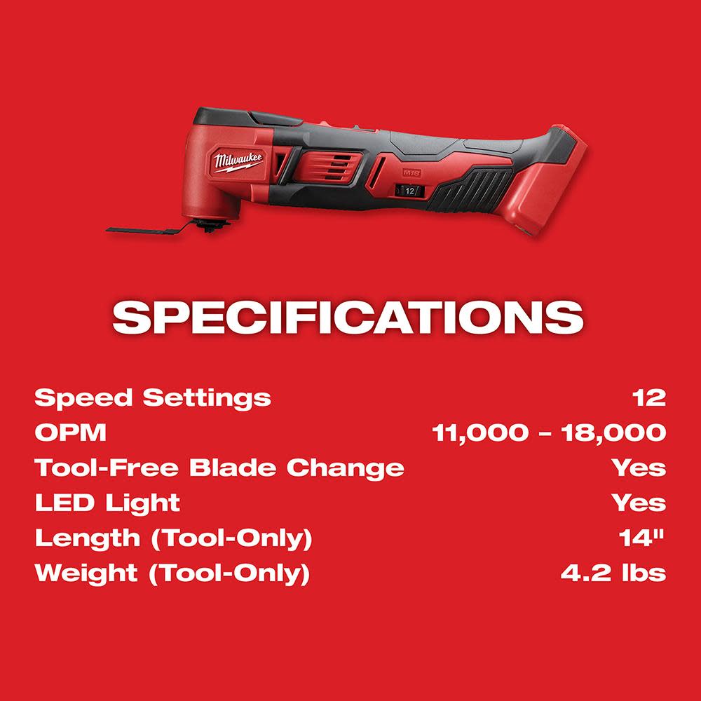 Milwaukee M18 Multi-Tool – Tool Only - Ascmtools