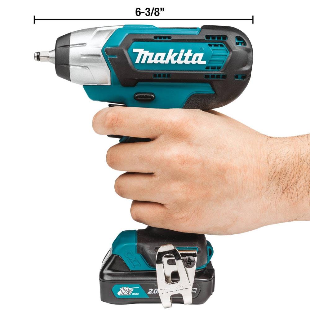 Makita 12V Max CXT Lithium-Ion Cordless 1/4 In. Impact Wrench Kit (2.0Ah) - Ascmtools