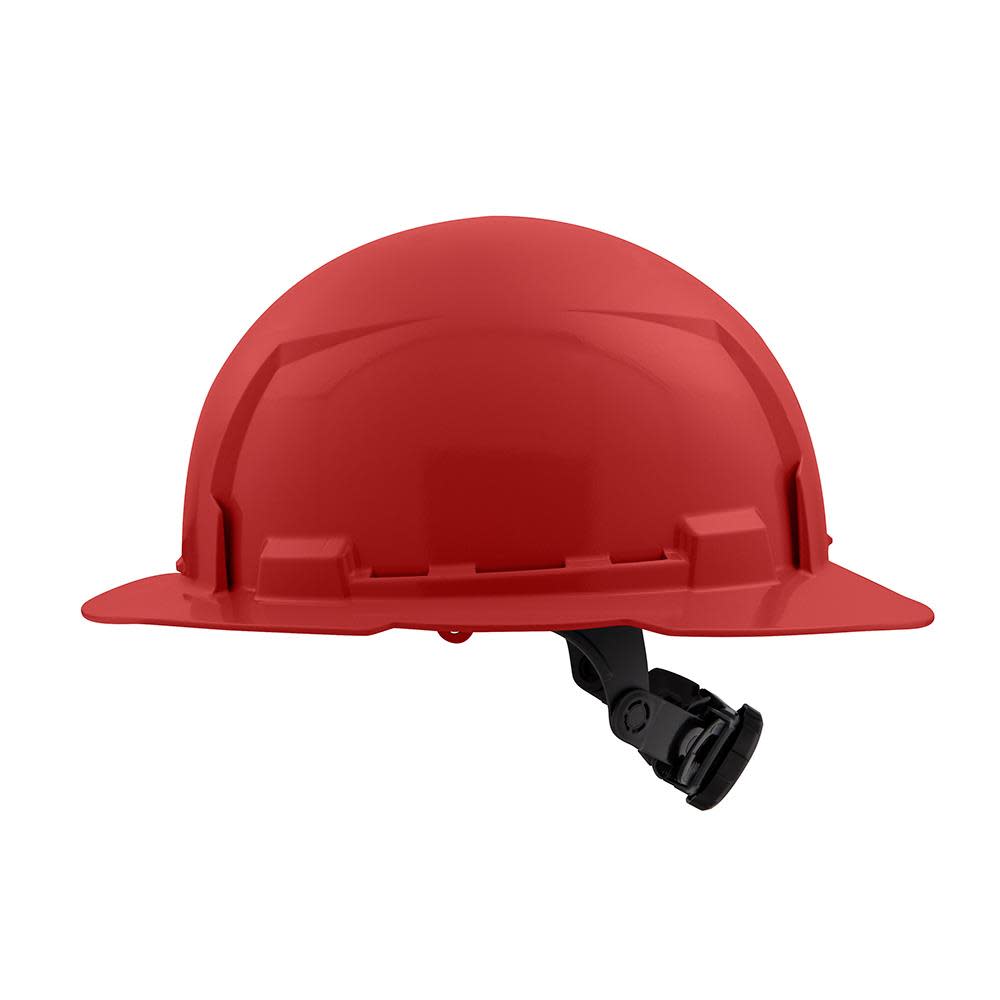 Milwaukee Red Full Brim Hard Hat with 6pt Ratcheting Suspension Type 1 Class E - Ascmtools