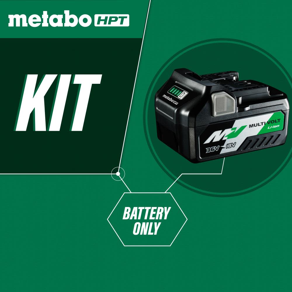 Metabo HPT 36V and 18V MultiVolt Battery (36V 2.5Ah and 18V 5.0Ah) - Ascmtools