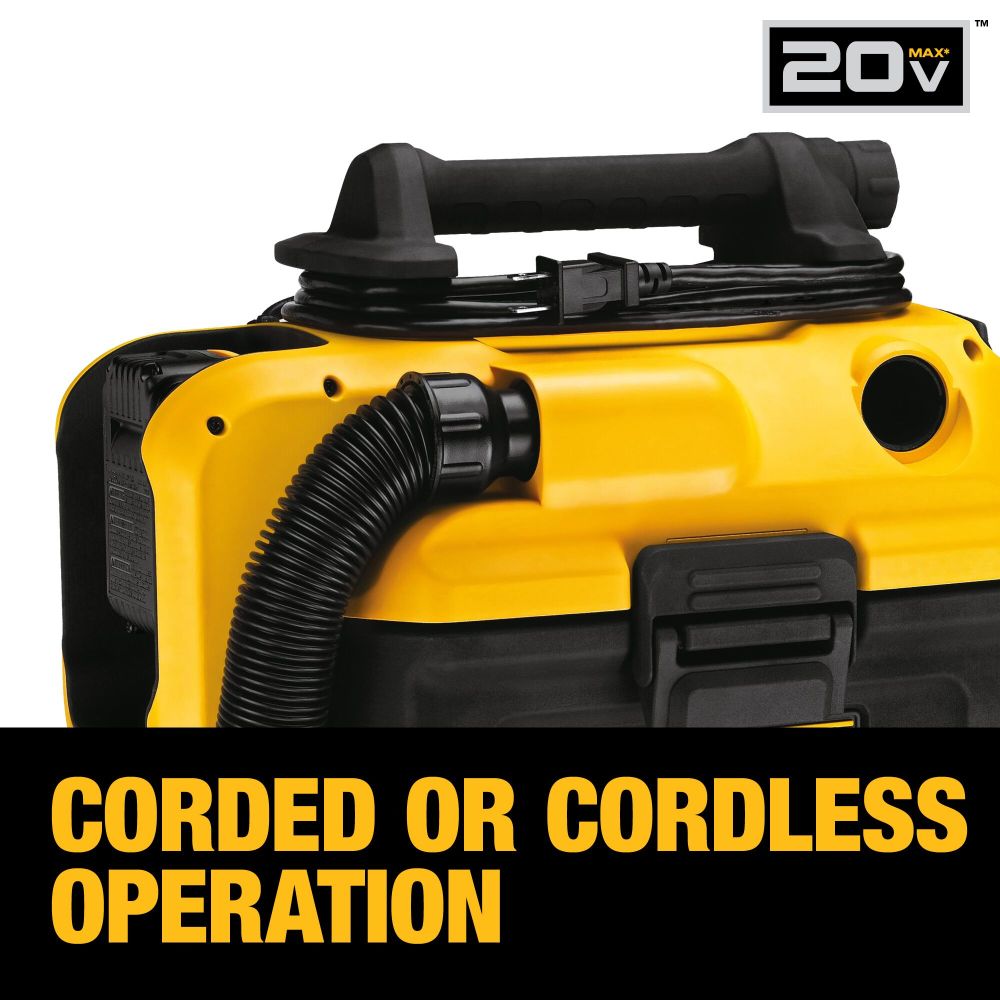 DEWALT 20V MAX 2 Gallon Vacuum Wet/Dry Bare Tool - Ascmtools