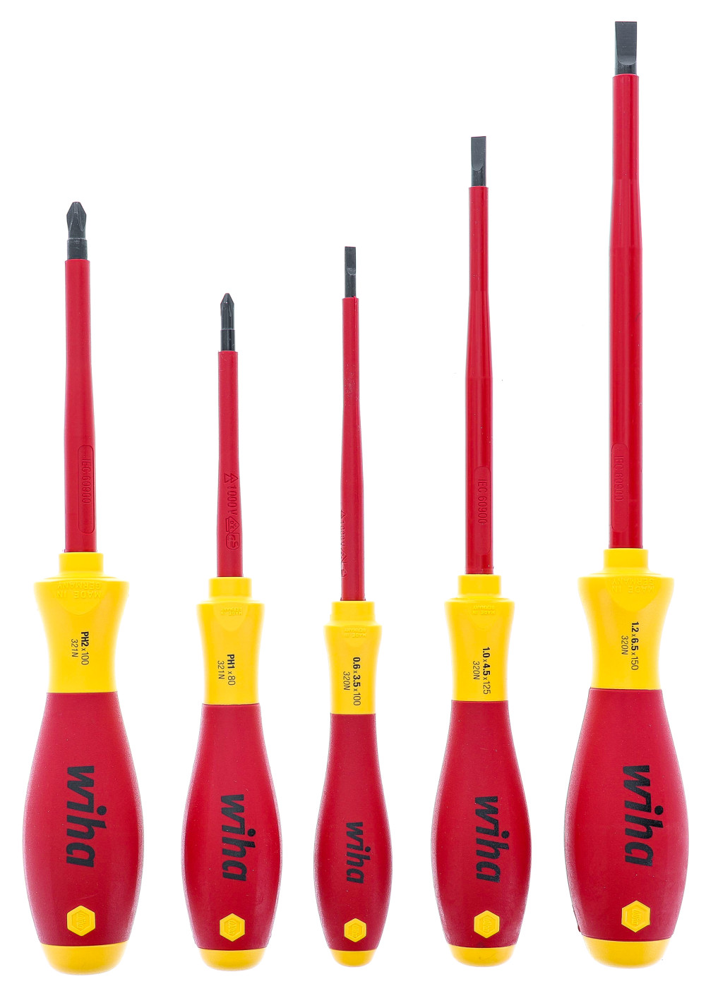 Wiha SoftFinish Screwdriver Set Insulated 5pc - Ascmtools