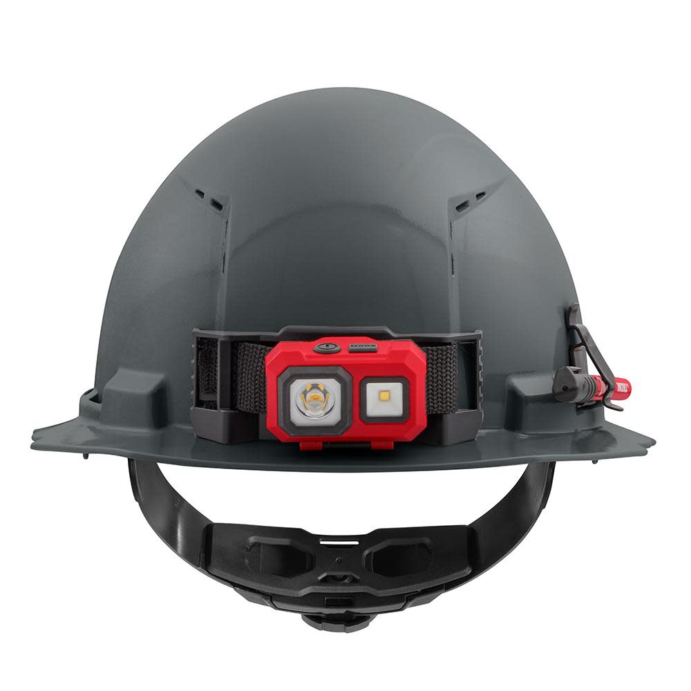 Milwaukee Gray Full Brim Vented Hard Hat with 4pt Ratcheting Suspension Type 1 Class C - Ascmtools