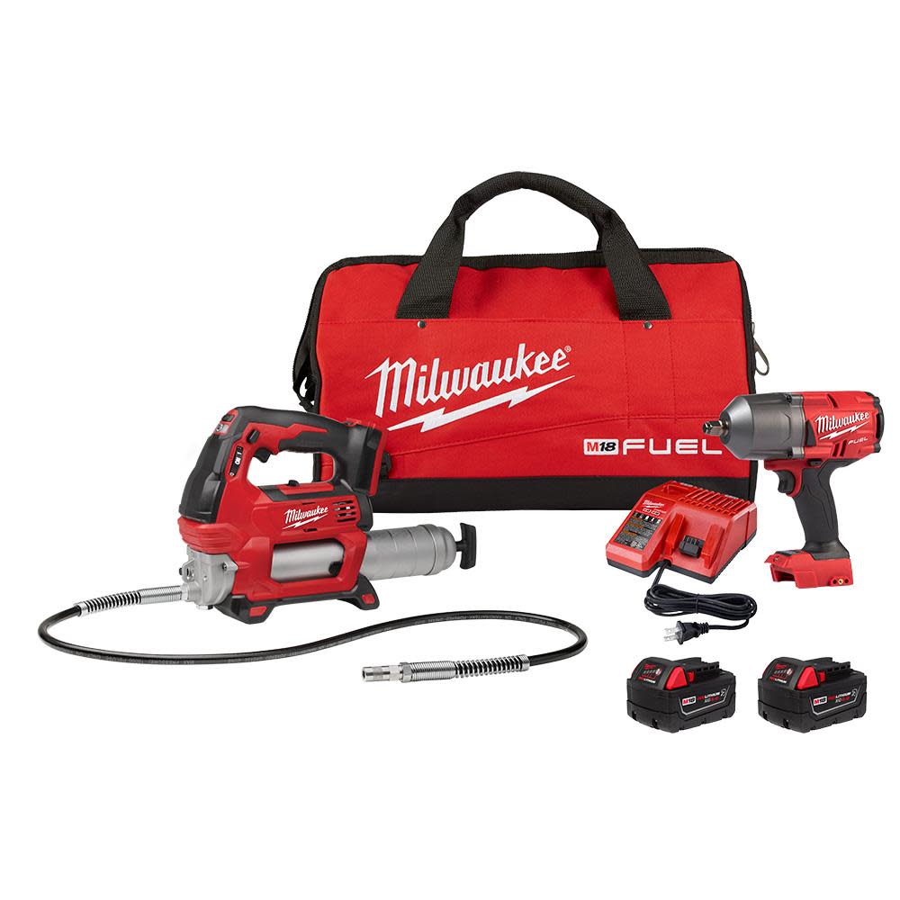 Milwaukee M18 FUEL HTIW with Grease Gun Kit - Ascmtools