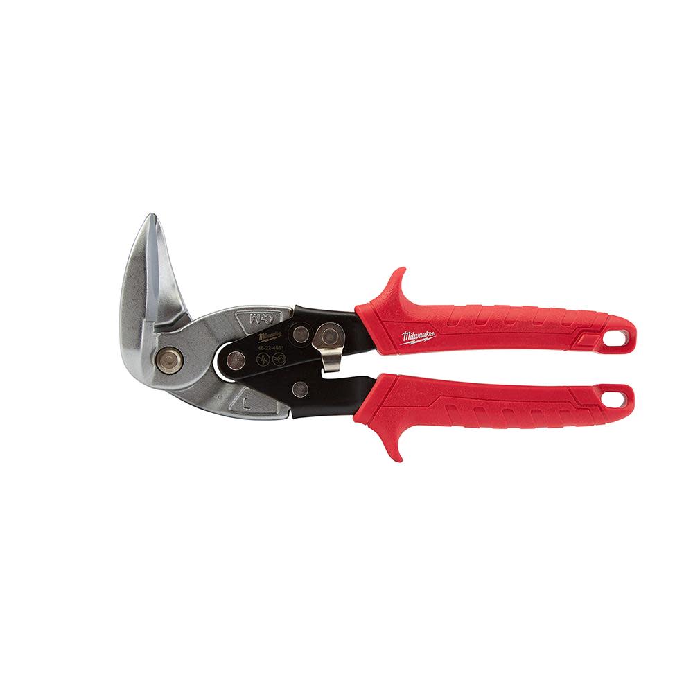 Milwaukee Left Cutting Upright Aviation Snips - Ascmtools