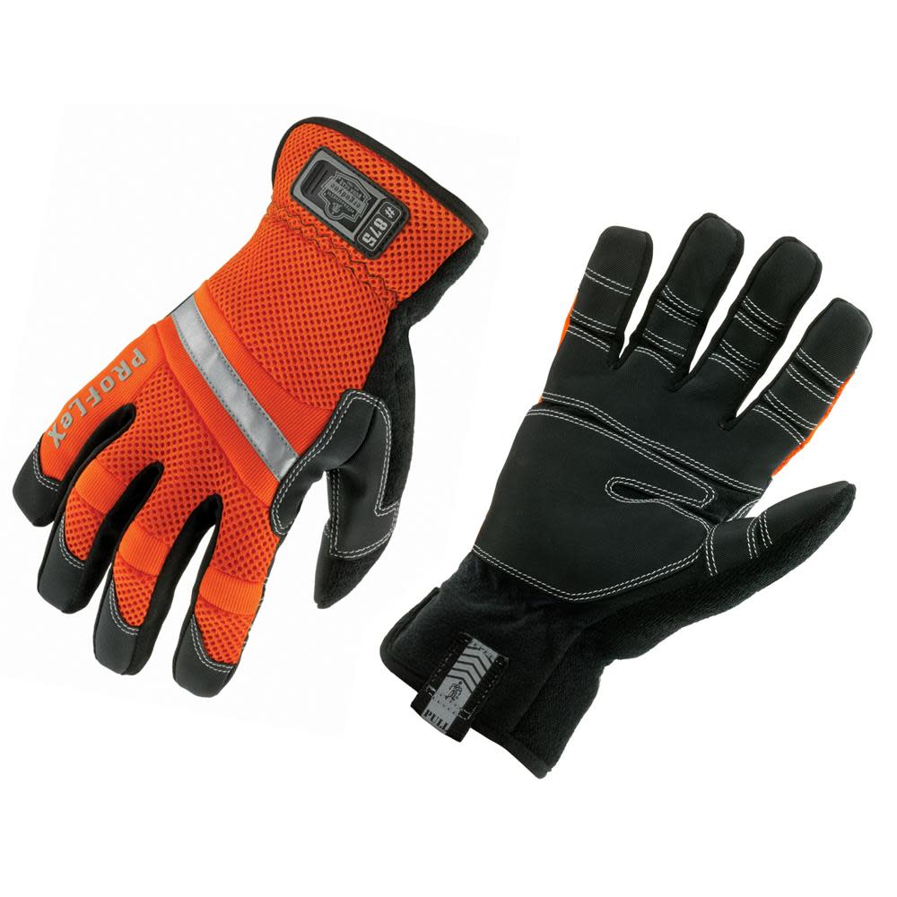 Ergodyne ProFlex 875 Hi-Vis Gauntlet Trades Gloves – Large - Ascmtools