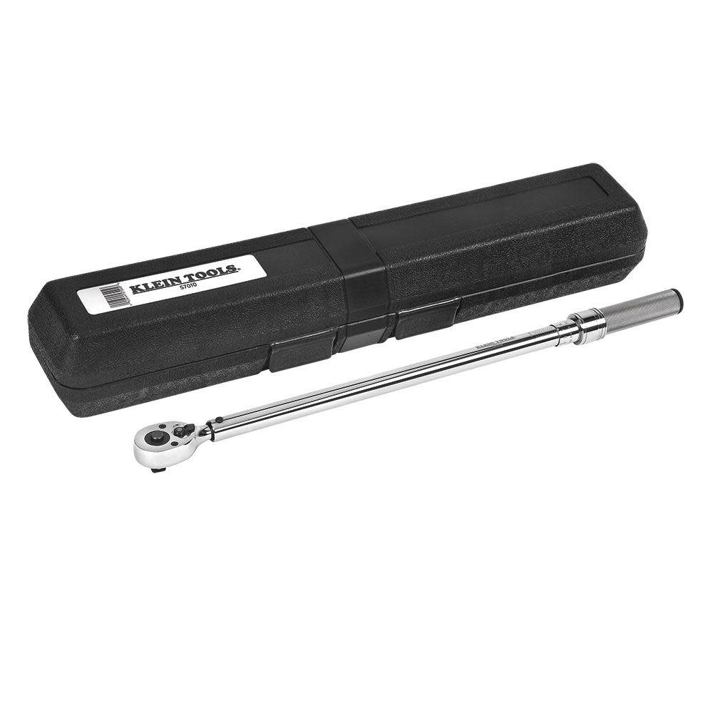 Klein Tools Micro-Adjustable Torque-Sensing Wrench with 1/2In Square-Drive Ratchet Head - Ascmtools