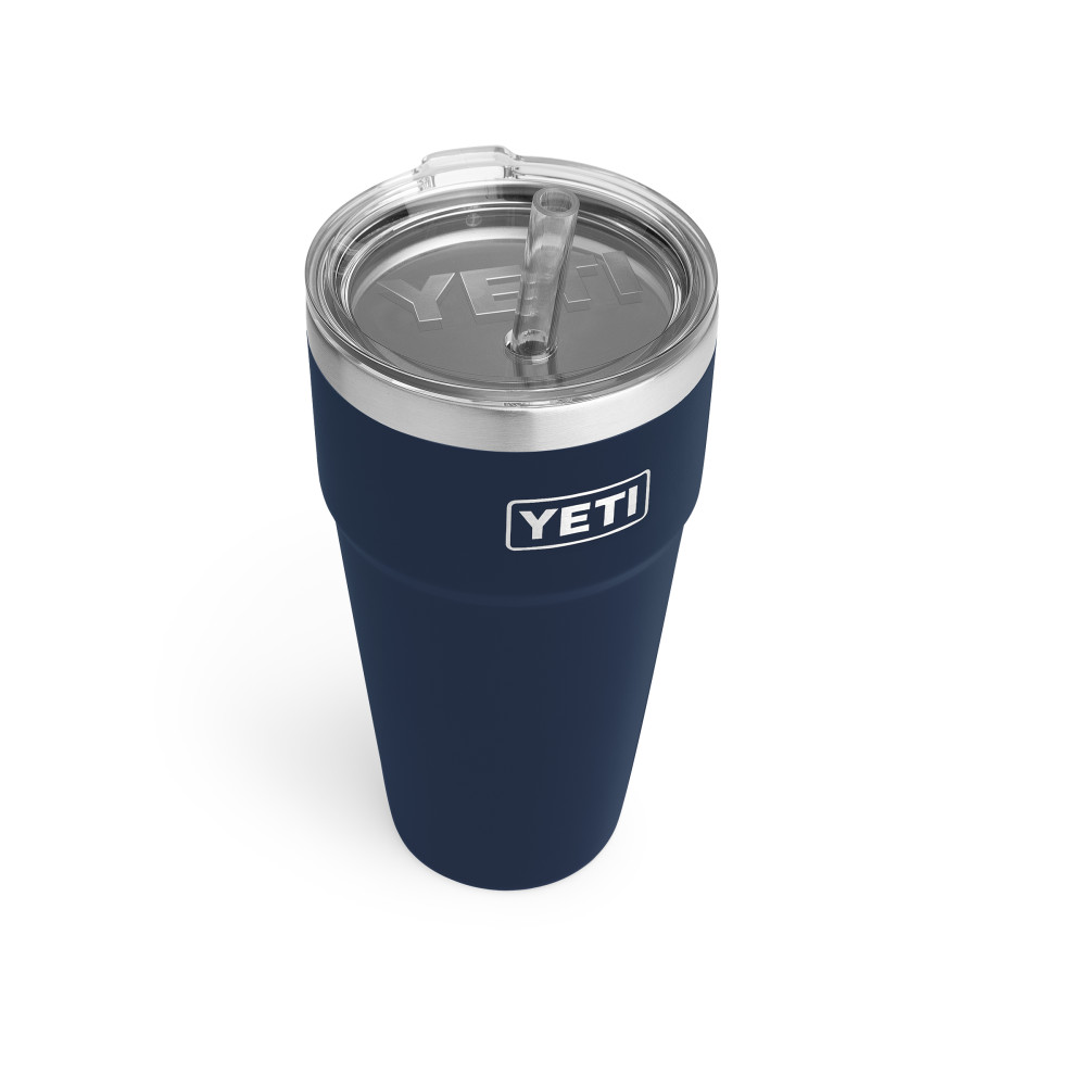 Yeti Rambler Stackable Cup with Straw Lid 26oz Navy - Ascmtools