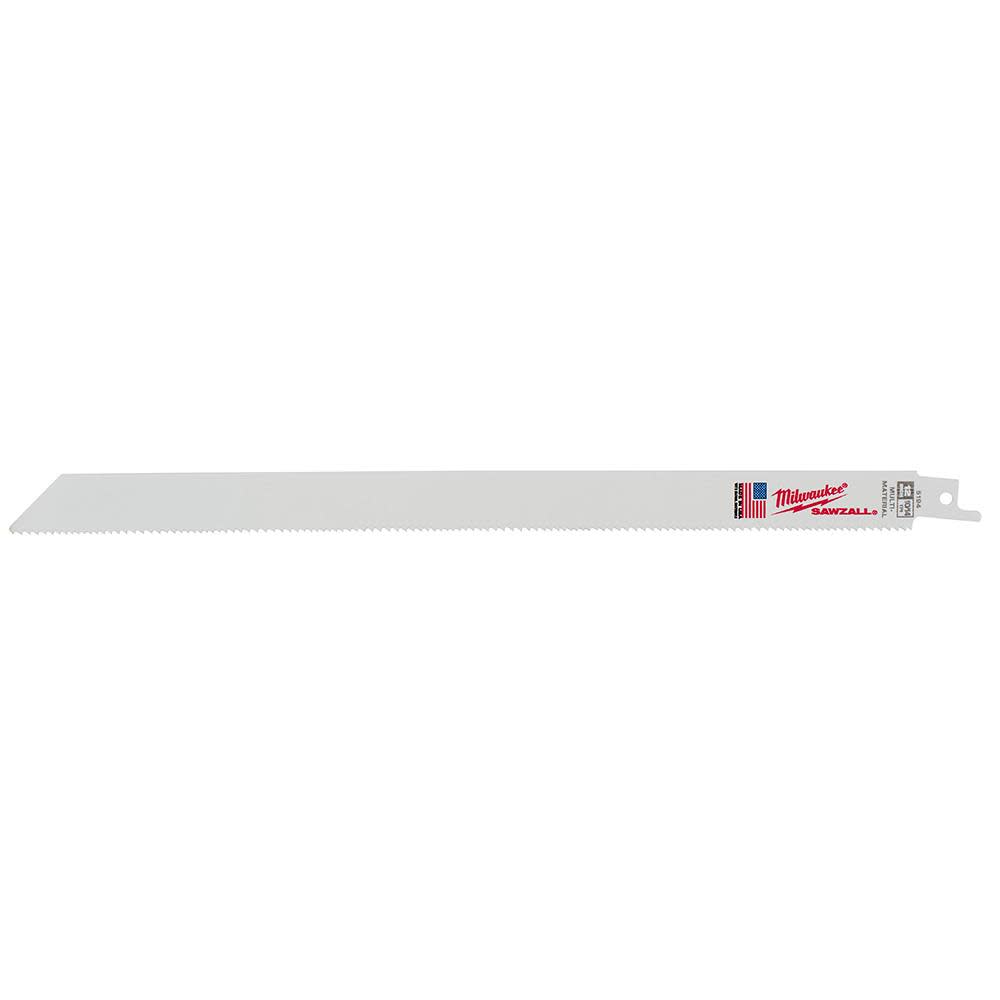 Milwaukee 12 in. 10/14 TPI SAWZALL Blades 5PK - Ascmtools