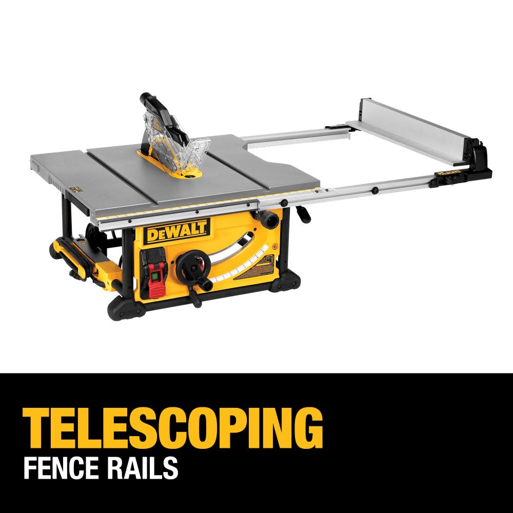 DEWALT 10″ Jobsite Table Saw 32 1/2″ Rip Capacity & Rolling Stand - Ascmtools