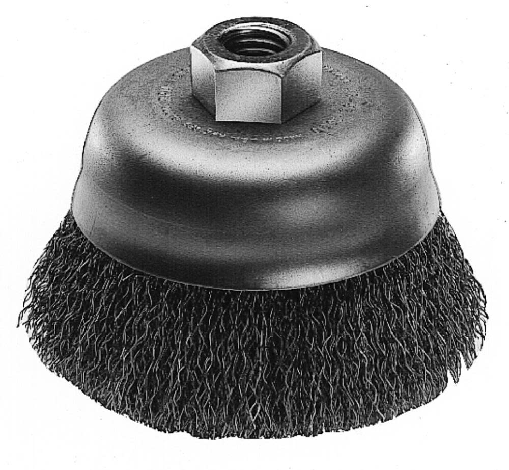 Milwaukee 4 in. Carbon Steel Crimped Wire Cup Brush - Ascmtools