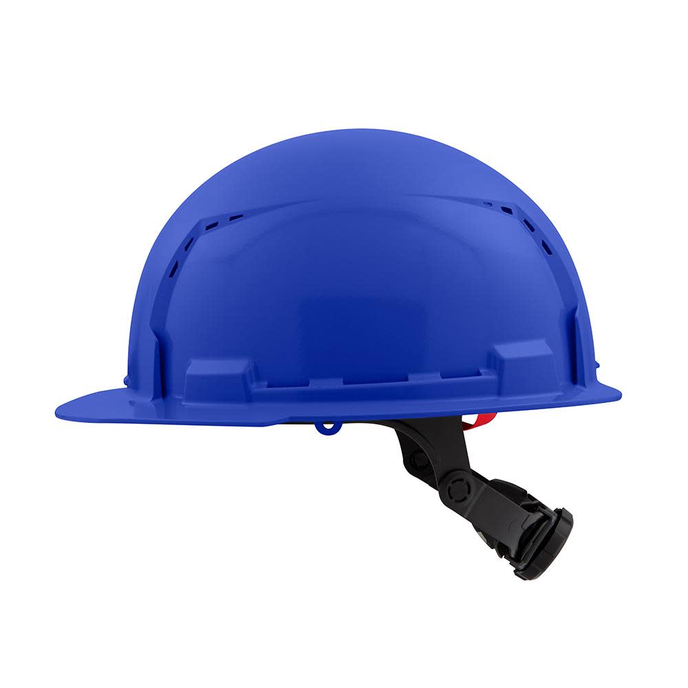 Milwaukee Blue Front Brim Vented Hard Hat with 6pt Ratcheting Suspension Type 1 Class C - Ascmtools