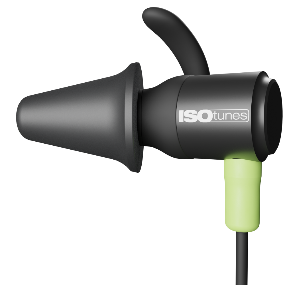 ISOtunes LITE Earplugs TRILOGY Bluetooth Safety Green - Ascmtools