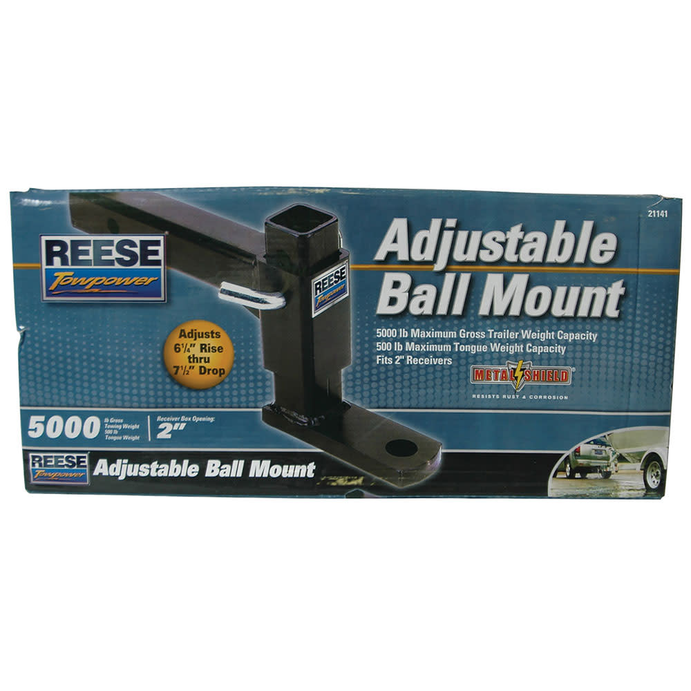 Reese 10.5″ 5000 lbs Black Adjustable Trailer Hitch Ball Mount - Ascmtools