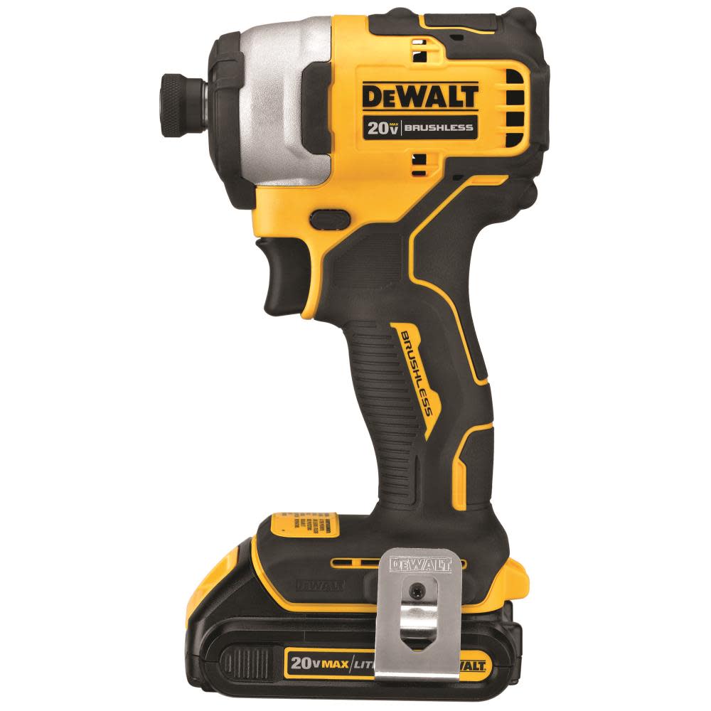 DEWALT 20V MAX* Brushless Atomic Compact 1/4in Impact Driver Kit (2 Batteries) - Ascmtools