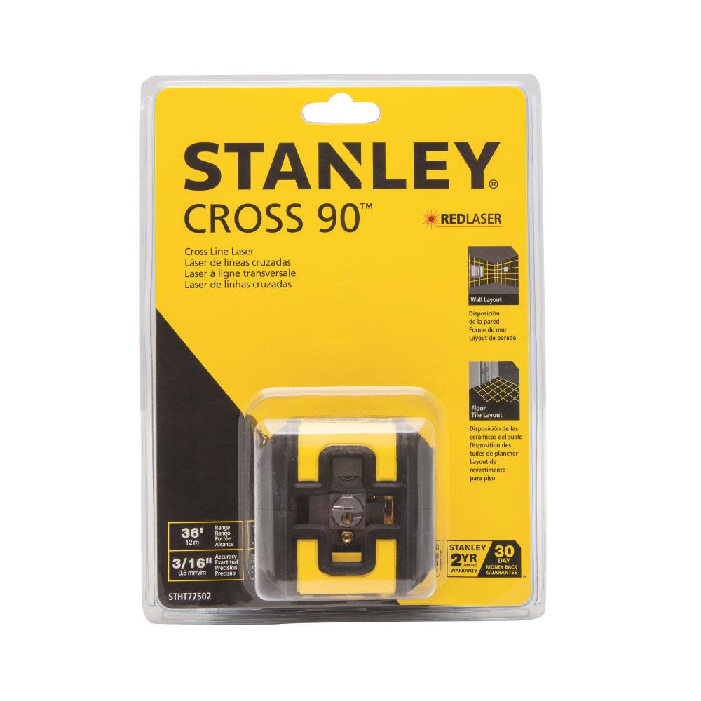 Stanley Cross90 Red Beam Multi Cross Line Laser Level - Ascmtools